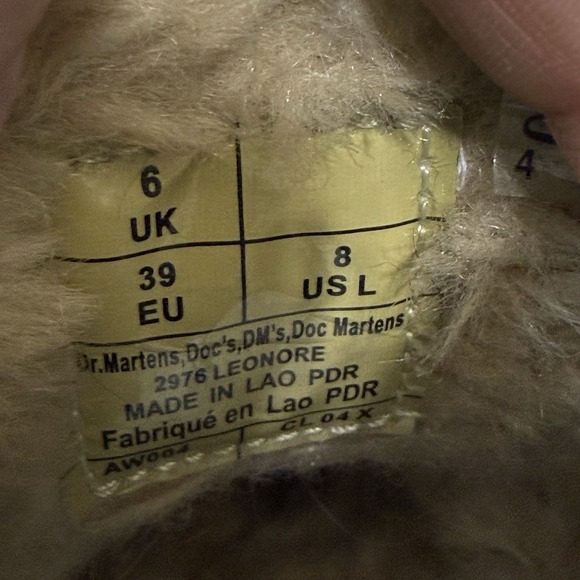 Dr Martens 2976 Leonore Boots Womens sz 8 DMs Docs Faux Fur Lined Winter Warm - Picture 8 of 8